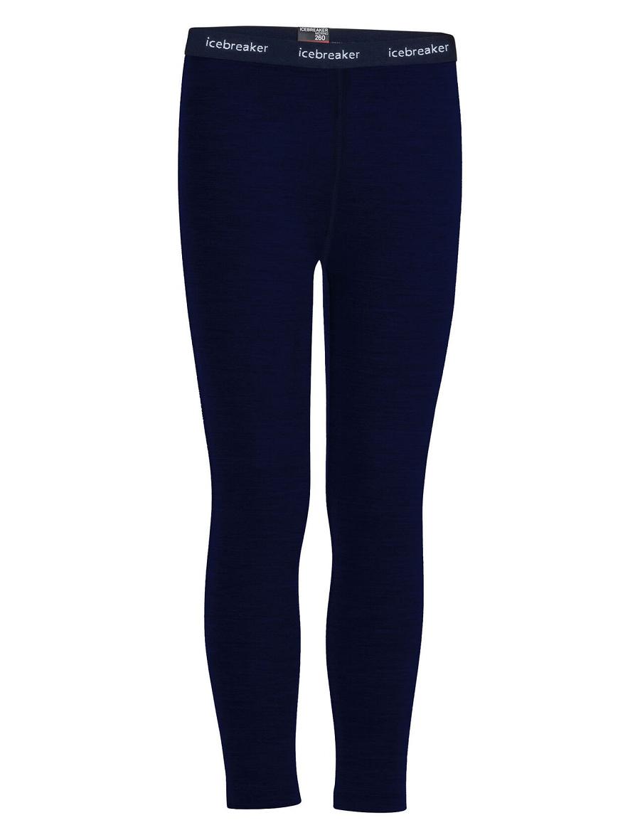 Midnight Navy Icebreaker Merino 260 Tech Thermal Kids\' Leggings | AU 1937PJJQ